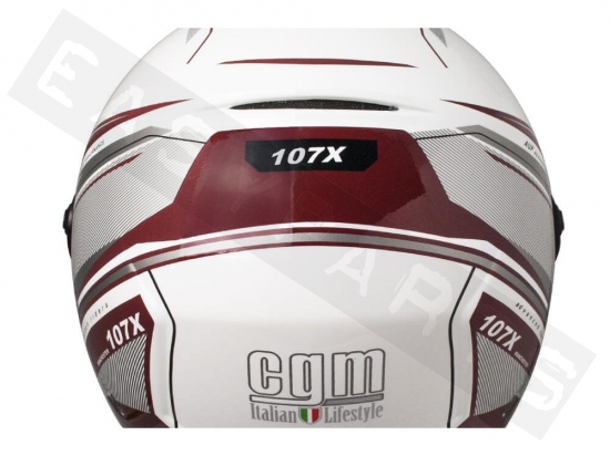 Helmet Demi Jet CGM 107X Manchester White (shaped visor)